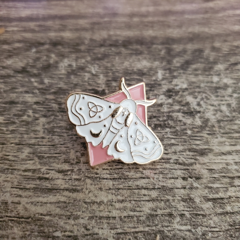 ✨2/$12✨ Celestial Pink Moth Enamel Pin